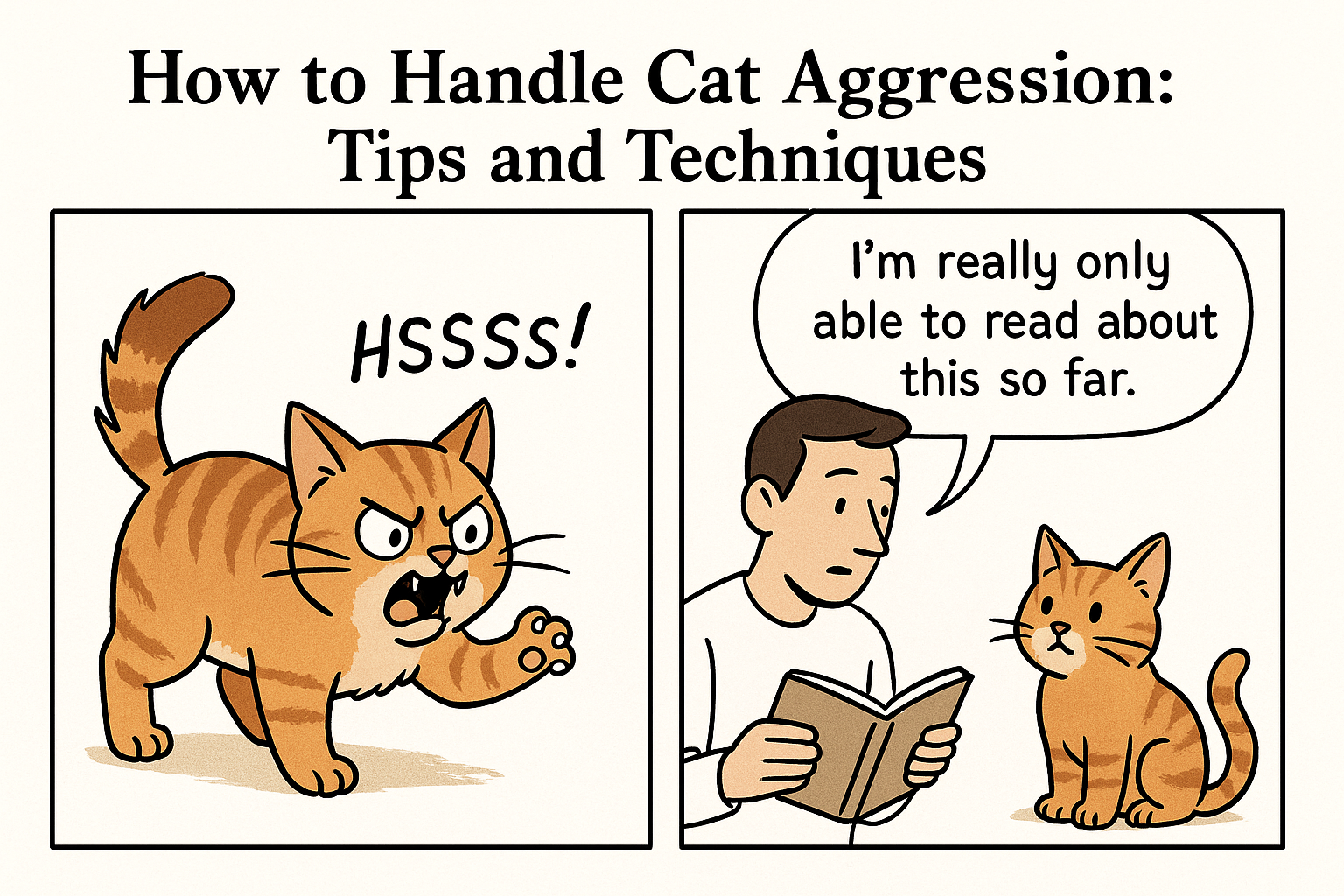 Comic: How to Handle Cat Aggression: Tips and Techniques