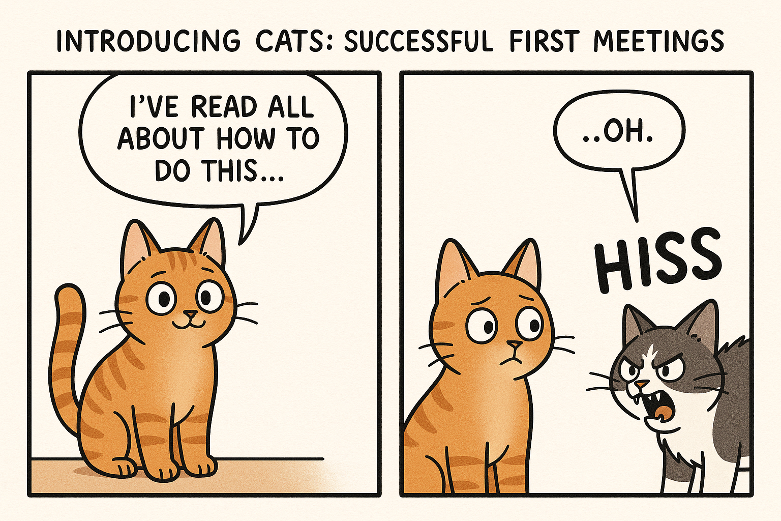 Comic: Introducing Cats: Successful First Meetings