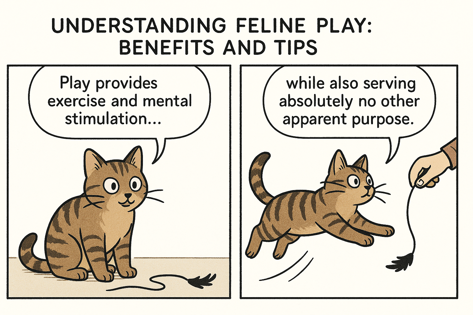 Comic: Understanding Feline Play: Benefits and Tips