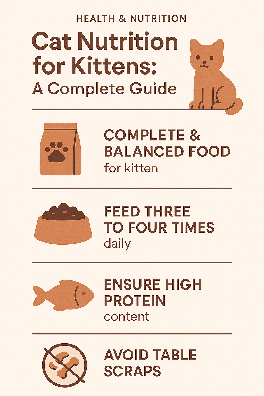 Infographic: Cat Nutrition for Kittens: A Complete Guide